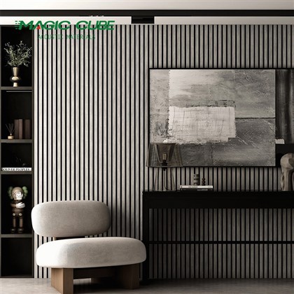 Panel decorativo de absorción acústica