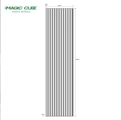 Panel acústico de pared con listones de MDF para interiores